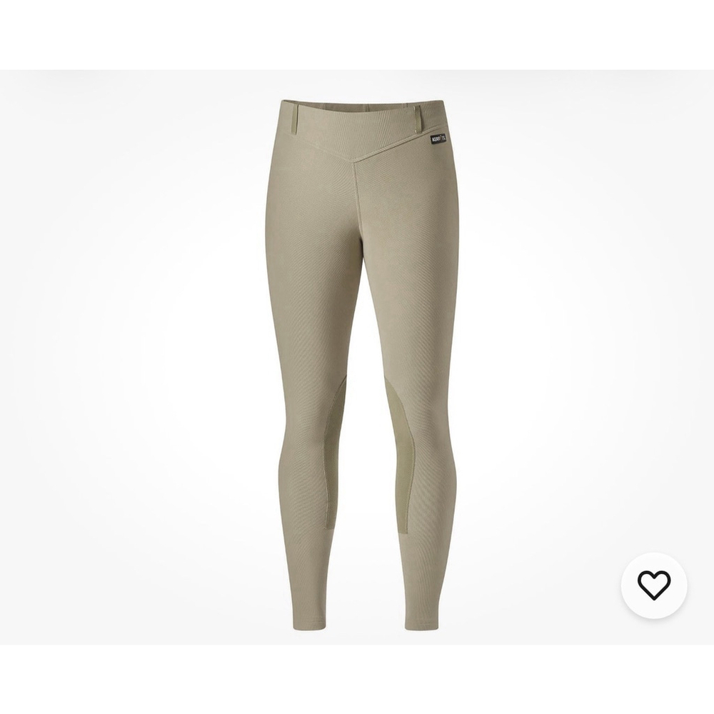 Kerrits Microcord Knee Patch Tights Tan Equestrian Riding Pants Women’s L